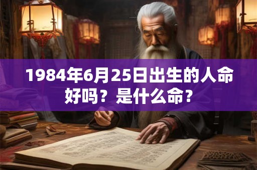 1984年6月25日出生的人命好吗？是什么命？
