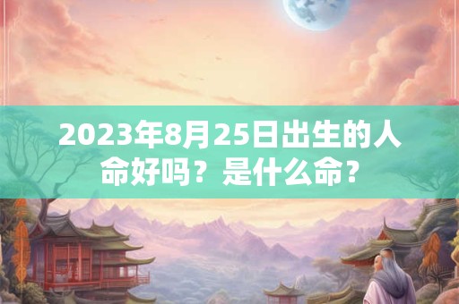 2023年8月25日出生的人命好吗？是什么命？