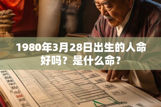 1980年3月28日出生的人命好吗？是什么命？