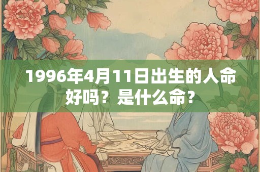 1996年4月11日出生的人命好吗？是什么命？