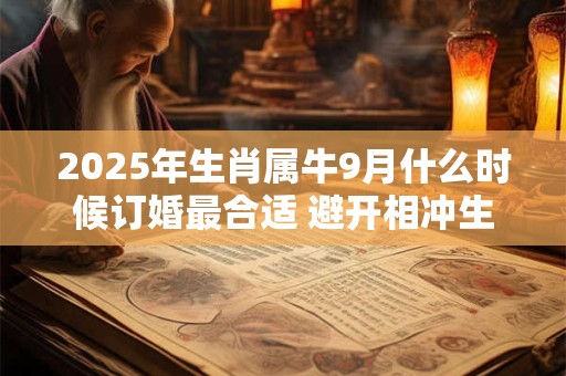 2025年生肖属牛9月什么时候订婚最合适 避开相冲生肖