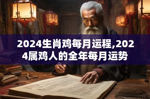 2024生肖鸡每月运程,2024属鸡人的全年每月运势