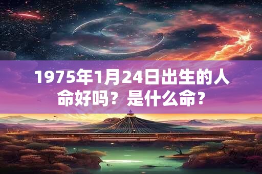 1975年1月24日出生的人命好吗？是什么命？