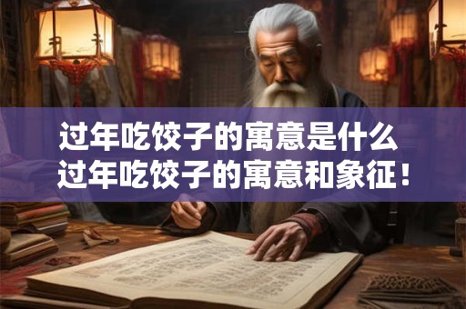 过年吃饺子的寓意是什么 过年吃饺子的寓意和象征！