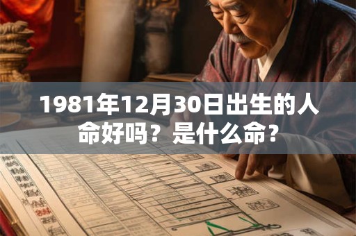 1981年12月30日出生的人命好吗？是什么命？