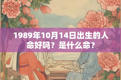 1989年10月14日出生的人命好吗？是什么命？