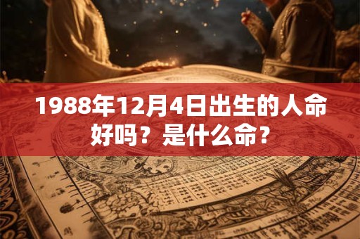 1988年12月4日出生的人命好吗？是什么命？