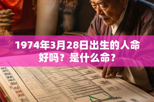 1974年3月28日出生的人命好吗？是什么命？