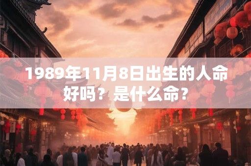 1989年11月8日出生的人命好吗？是什么命？