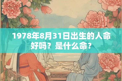 1978年8月31日出生的人命好吗？是什么命？
