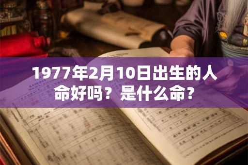 1977年2月10日出生的人命好吗？是什么命？