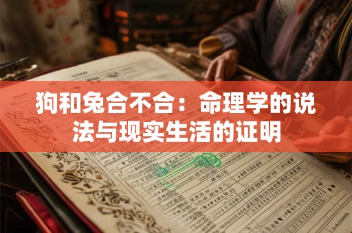 狗和兔合不合:命理学的说法与现实生活的证明 狗和兔合不合:命理学的说法与现实生活的证明