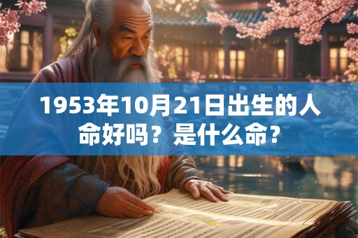 1953年10月21日出生的人命好吗？是什么命？