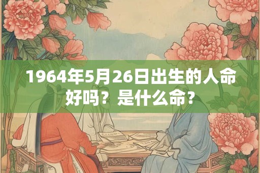 1964年5月26日出生的人命好吗？是什么命？