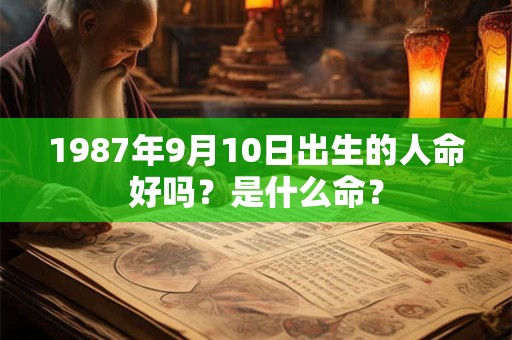 1987年9月10日出生的人命好吗？是什么命？