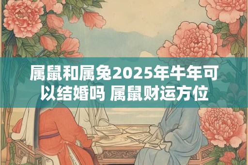 属鼠和属兔2025年牛年可以结婚吗 属鼠财运方位