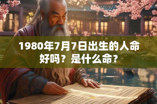 1980年7月7日出生的人命好吗？是什么命？