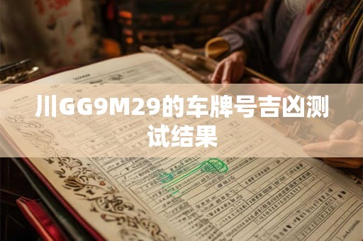 川GG9M29的车牌号吉凶测试结果