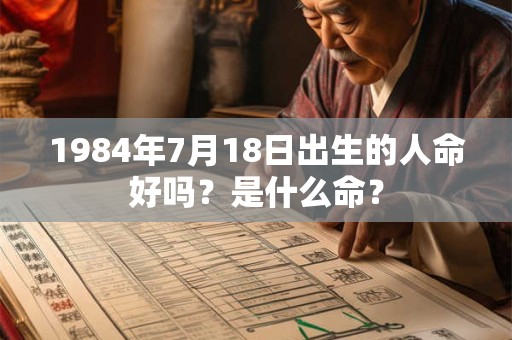 1984年7月18日出生的人命好吗？是什么命？