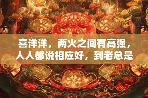 喜洋洋，两火之间有高强，人人都说相应好，到老总是不安康。