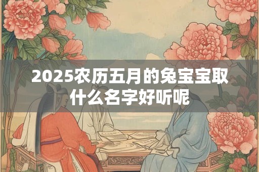 2025农历五月的兔宝宝取什么名字好听呢