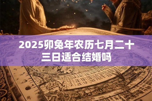 2026卯兔年农历七月二十三日适合结婚吗