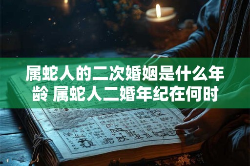 属蛇人的二次婚姻是什么年龄 属蛇人二婚年纪在何时