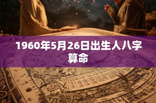 1960年5月26日出生人八字算命 1960年5月26日出生人八字算命