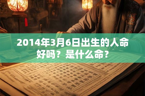 2014年3月6日出生的人命好吗？是什么命？