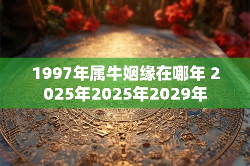 1997年属牛姻缘在哪年 2025年2025年2029年