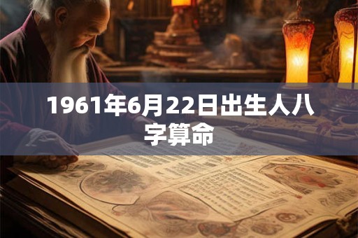 1961年6月22日出生人八字算命