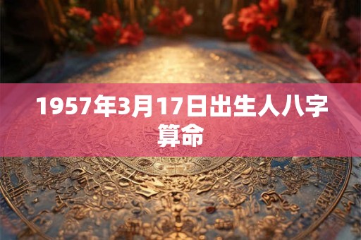 1957年3月17日出生人八字算命