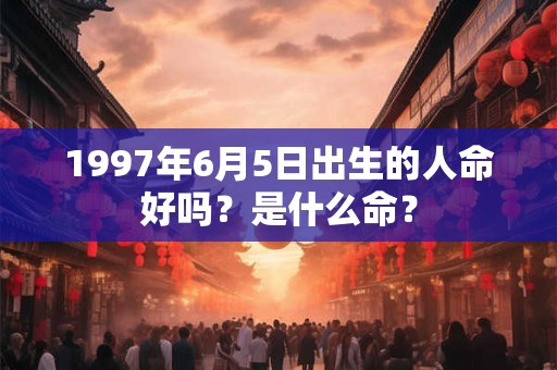 1997年6月5日出生的人命好吗？是什么命？