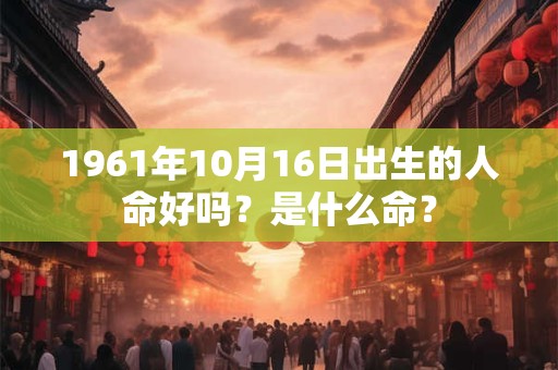 1961年10月16日出生的人命好吗？是什么命？
