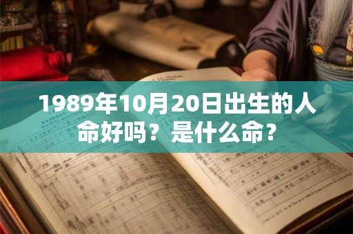 1989年10月20日出生的人命好吗？是什么命？