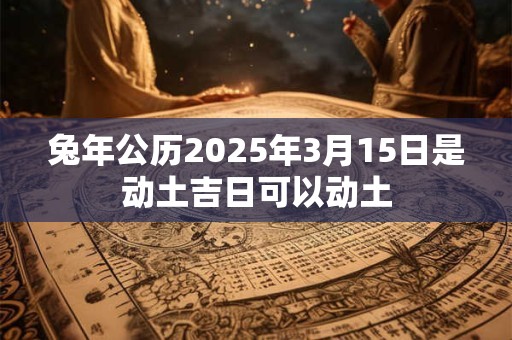 兔年公历2025年3月15日是动土吉日可以动土