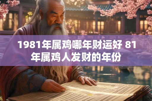 1981年属鸡哪年财运好 81年属鸡人发财的年份