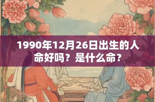 1990年12月26日出生的人命好吗？是什么命？