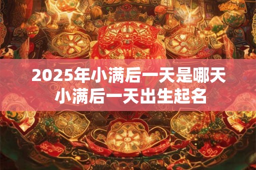 2025年小满后一天是哪天 小满后一天出生起名