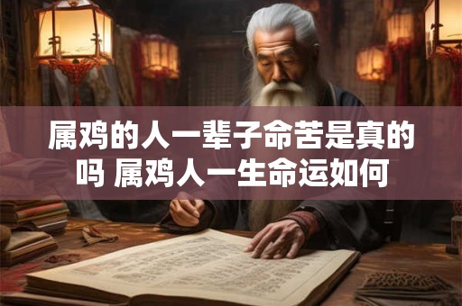 属鸡的人一辈子命苦是真的吗 属鸡人一生命运如何
