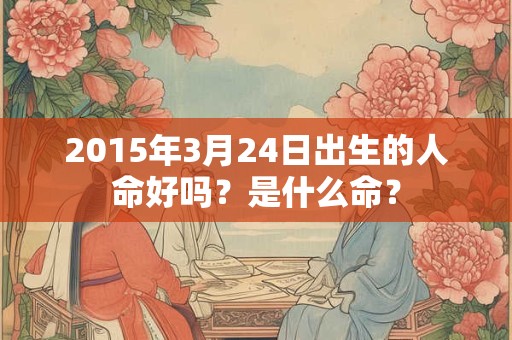 2015年3月24日出生的人命好吗?是什么命? 2015年3月24日出生的人命好吗?是什么命?