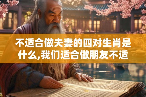 不适合做夫妻的四对生肖是什么,我们适合做朋友不适合做夫妻
