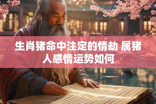 生肖猪命中注定的情劫 属猪人感情运势如何