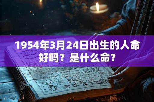 1954年3月24日出生的人命好吗？是什么命？