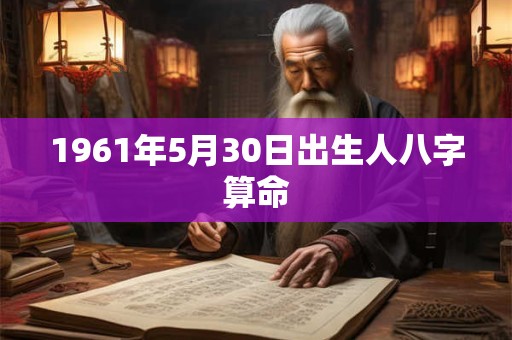 1961年5月30日出生人八字算命