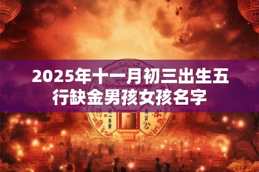 2025年十一月初三出生五行缺金男孩女孩名字