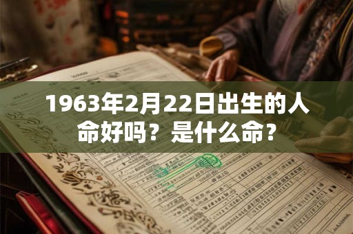 1963年2月22日出生的人命好吗？是什么命？