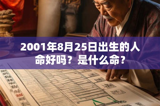 2001年8月25日出生的人命好吗？是什么命？