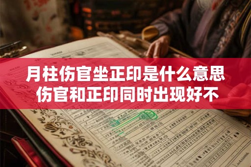 月柱伤官坐正印是什么意思 伤官和正印同时出现好不好