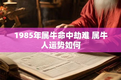 1985年属牛命中劫难 属牛人运势如何